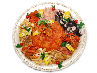 fish and seafood platter