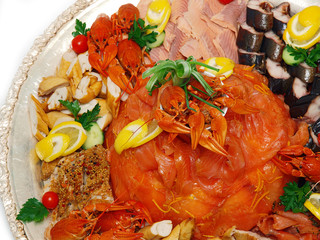 fish and seafood platter