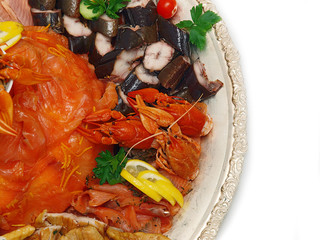 fish and seafood platter