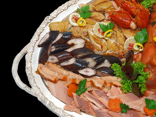 fish and seafood platter