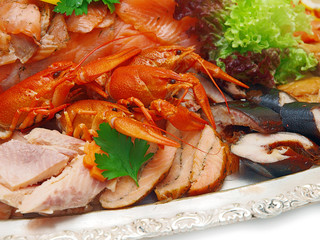 fish and seafood platter
