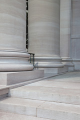 steps and columns of a building