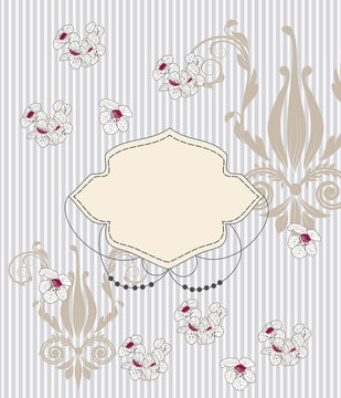 elegante biglietto d'invito con fiori di ciliegio