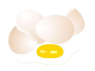 Uncooked eggs