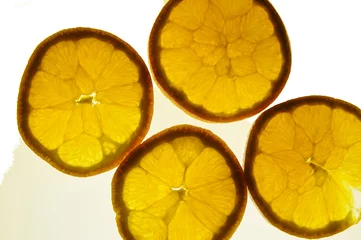 Foto op Plexiglas Plakjes fruit Oranje