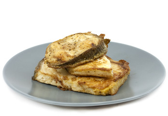 Fried halibut