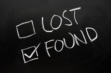 Lost and found check boxes