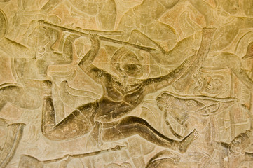 Spear thrower bas relief