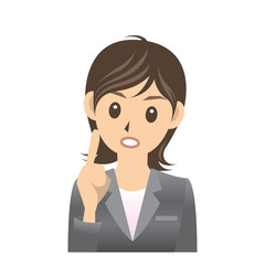 OL B 表情 考える