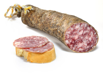 Aperitivo y barra de salchichón ibérico.