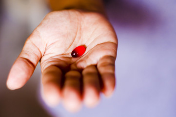 pill on hand