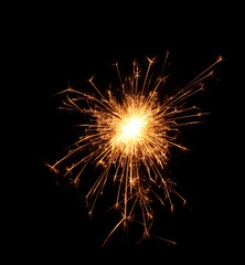 beautiful sparkler on black background