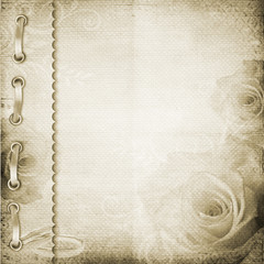 Brown cover for an album with photos