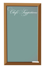 Chefs suggestions on chalk board