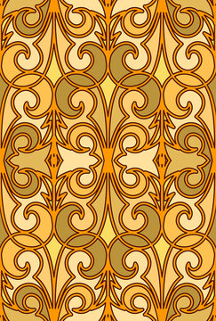 Arabic gold seamless pattern