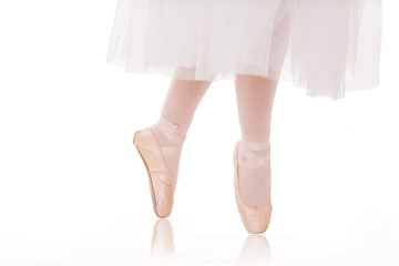 detail of ballet dancer's feet