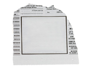 cutout of  newspapers with blank areas