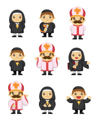 cartoon priest icon