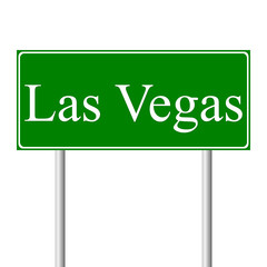 Las Vegas green road sign