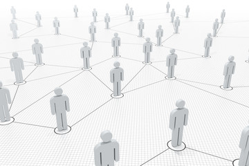 verbundene Figuren im Netzwerk