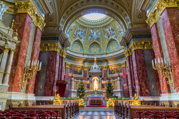 Fototapeta na wymiar St Stephen Bazylika Interior, Budapeszt, Węgry
