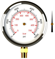 Pressure Gauge with Needle