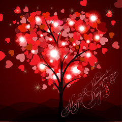 Happy Valentine's Day Card - Tree Heart