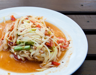 papaya salad in thai style