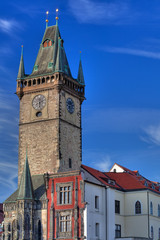 Fototapeta na wymiar Famous City hall at the Old Town Square, Prague,