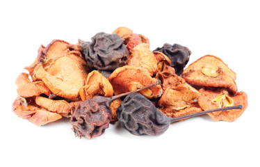 Dried fruit isolation on white  background
