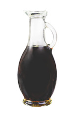 Vinegar balsamico bottle isolated on white background