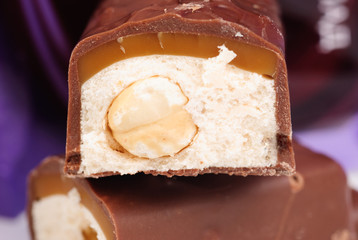 chocolate bar as background