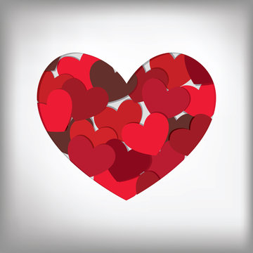 Heart frame. Valentine's day card