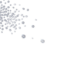 falling diamonds on white background