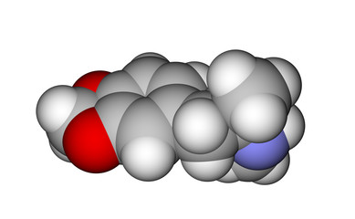 MDMA (ecstasy) space filling model