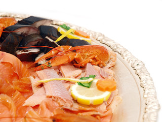 fish and seafood platter