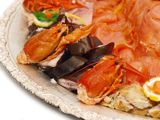 fish and seafood platter