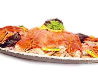 fish and seafood platter