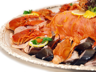 fish and seafood platter