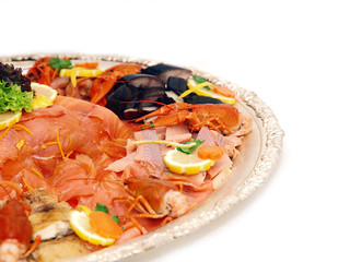 fish and seafood platter
