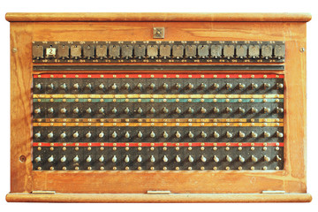 Vintage telephone switchboard box