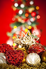 Christmas tree and decorations