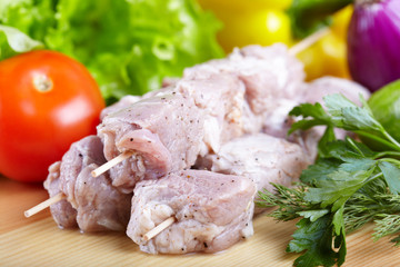 Marinated meat for barbecue