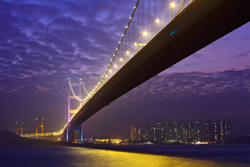 Tsing Ma Bridge in Hong Kong