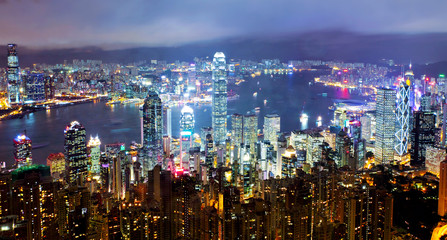 Obraz premium Hong Kong at night