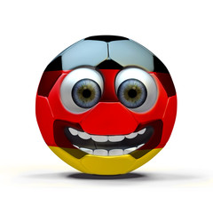 Naklejka premium Friendly soccer ball - Germany -