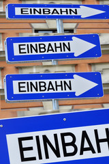 Naklejka premium einbahnstraße