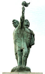 The Hutatma Chowk memorial  ( statue of a "Martyr with a Flame"