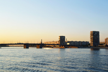 Neva river and Volodarsky bridge, St.Petersburg