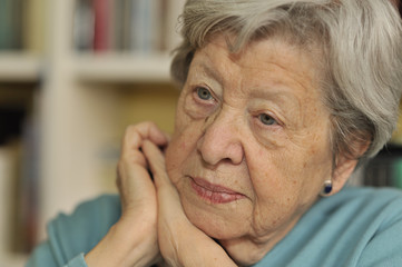 Portrait of Sad Senior Woman 6
